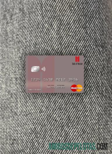 Frente Photolook do Mastercard do Banco de Moscou da Rússia baixar para verificação